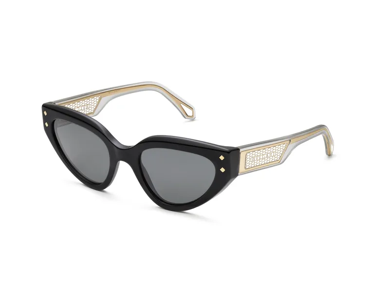 寶格麗Serpenti貓眼形醋酸纖維太陽眼鏡，2萬3100元。品牌提供