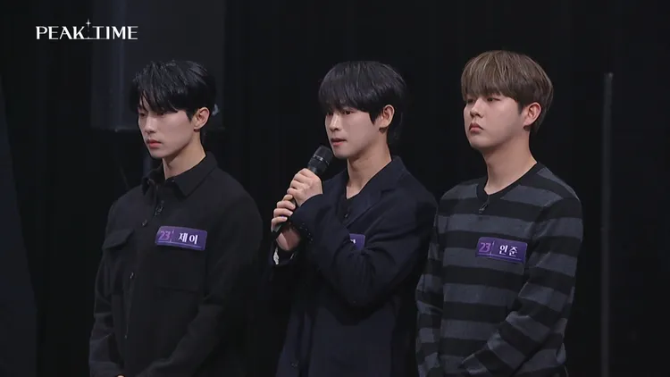 「大國男兒」3名成員Jay（左起）、Karam、仁俊一起退出《Peak Time》。翻攝LINE TV