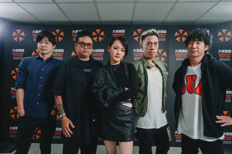 林昶佐辣妻Doris(中)曝「老公沒在理我」，引發媒體驚呼連連。出日音樂提供