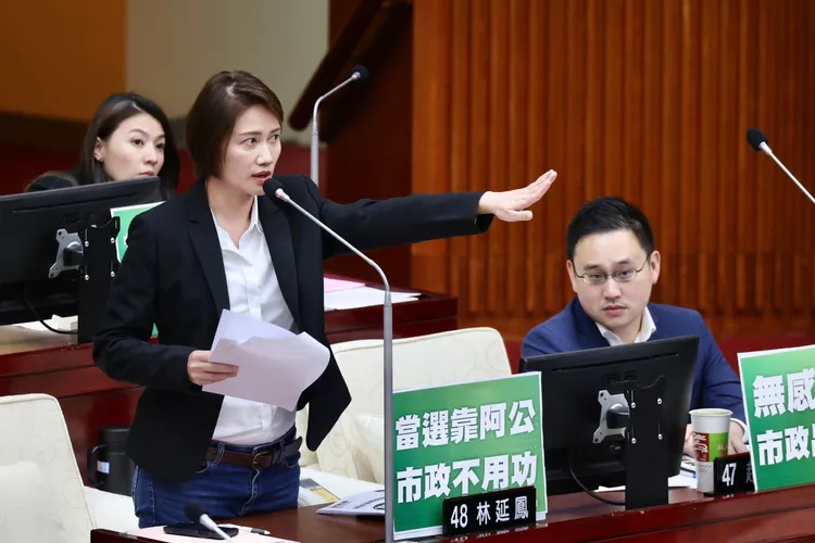 民進黨議員林延鳳批判蔣萬安長照政策。資料照，林林攝