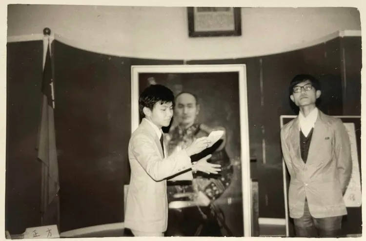 眭澔平當年參加辯論賽的身影。引自眭澔平臉書