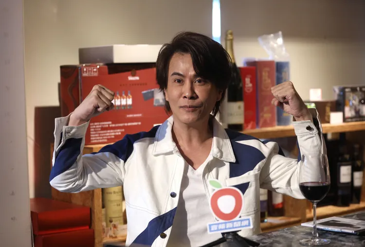 江志豐「老來得子」，談到一對兒女喜上眉梢。攝影中心攝