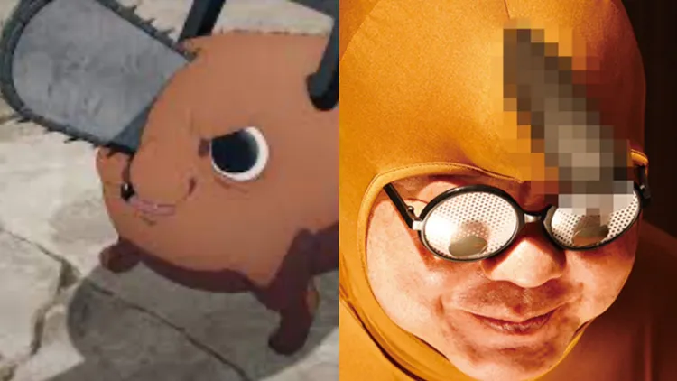 鏈鋸惡魔「波奇塔」(左圖)變成陽具惡魔(右圖)。翻攝日本yahoo