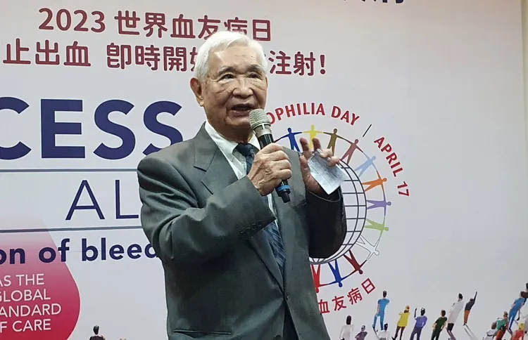台灣血友病之父、台大醫學院名譽教授沈銘鏡。林芳如攝
