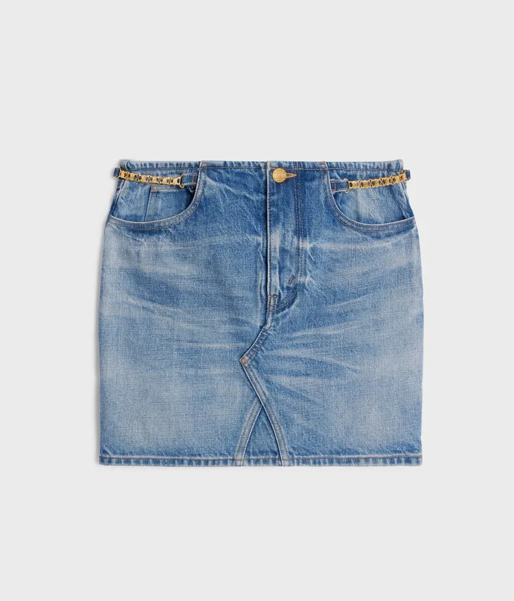 CELINE Tennis系列牛仔迷你裙，3萬8500元。品牌提供