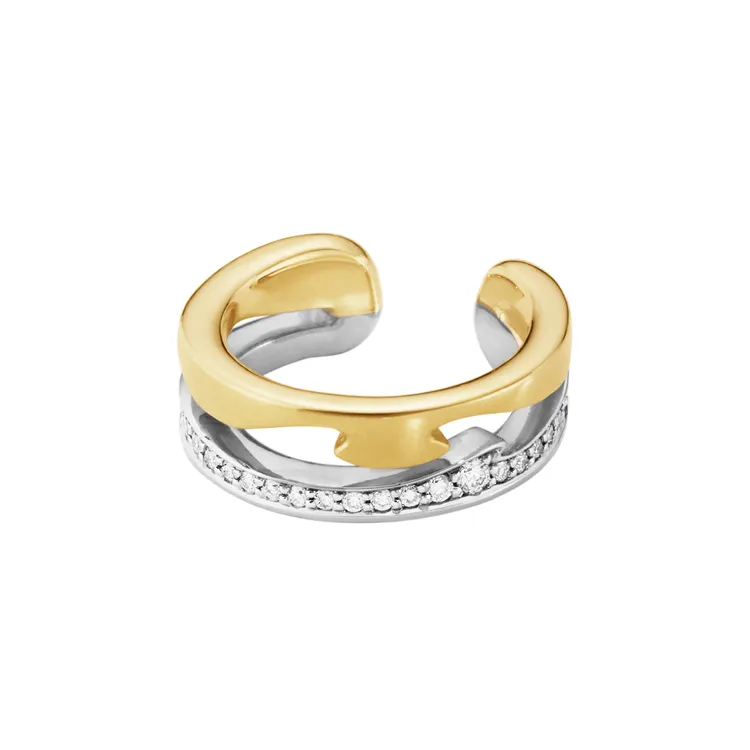 Fusion系列18K金、18K白金鑲鑽耳扣，3萬5200元。品牌提供