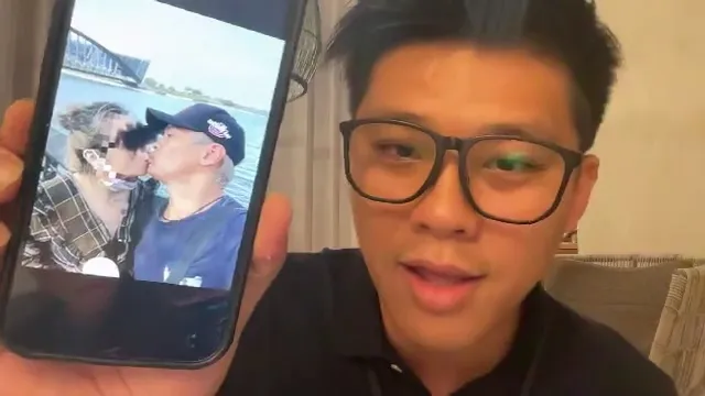 葛斯齊昨直播秀出薛紀綱的出軌照。翻攝葛斯齊臉書