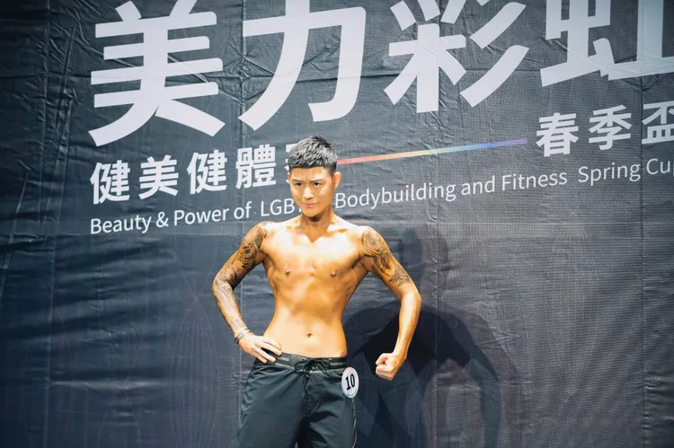 參加美力彩虹健美健體賽的Eric。讀者提供