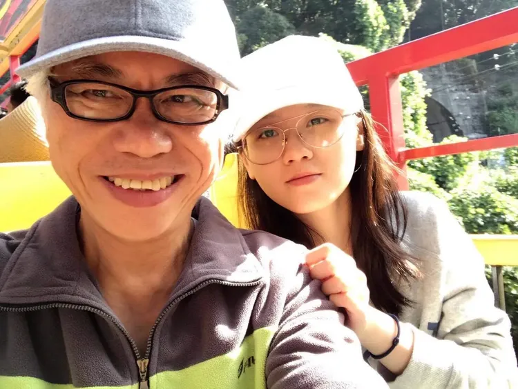 李坤城和林靖恩的爺孫戀曾轟動一時。資料照片