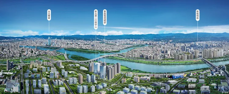 都廳大院串連國道一號、新北環快64快速道路可快速往返板橋市政特區，更有多達9座橋梁可聯繫雙北。業者提供