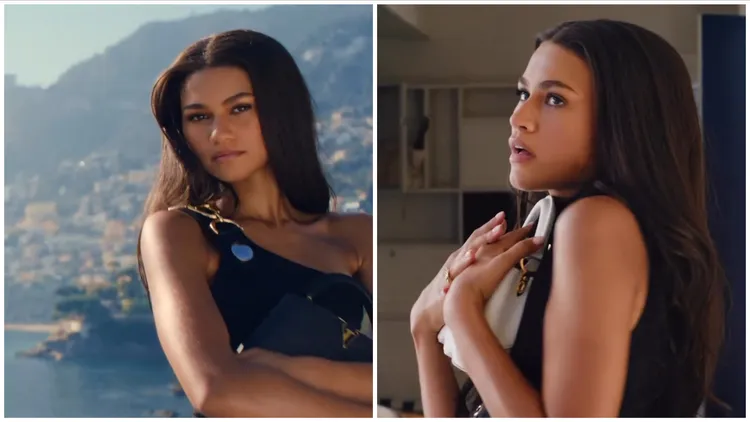 贊妲雅頭上的假髮在影片中假得超明顯，讓粉絲集體崩潰。翻攝louisvuitton IG