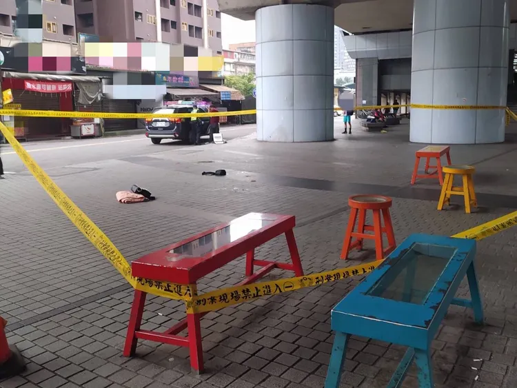 汐止火車站前發生命案。翻攝畫面