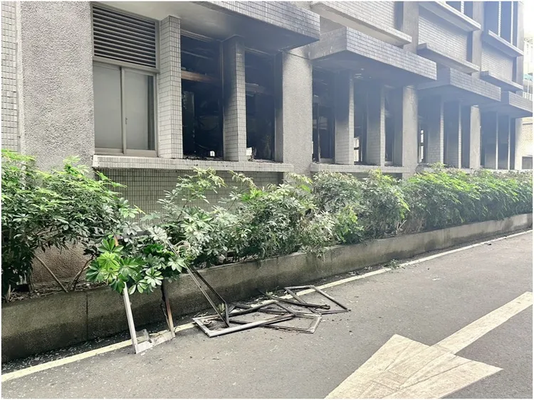 火災發生處。調查局提供