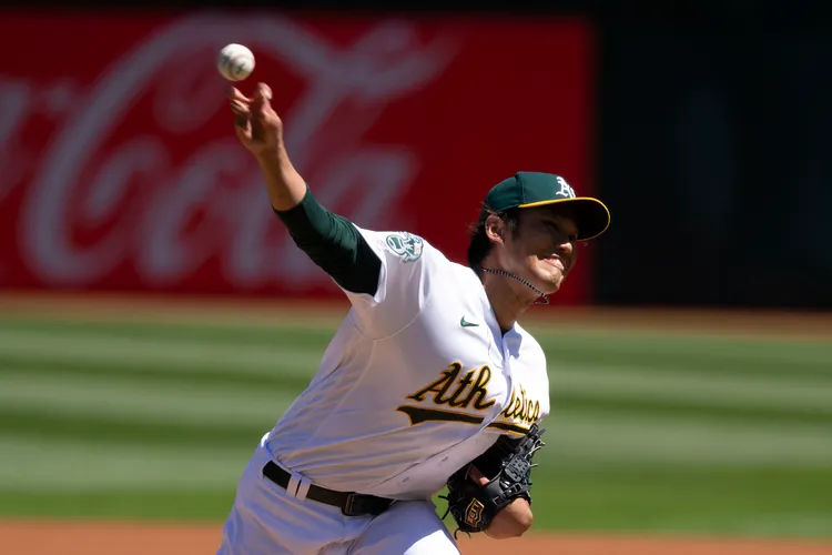 藤浪晉太郎初登板被打爆。     美聯社