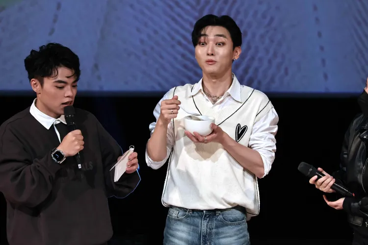 尹智聖對台灣美食讚不絕口。施昂強攝