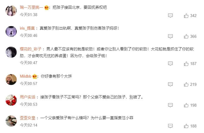 也有少數網友聲援汪小菲。引自汪小菲臉書