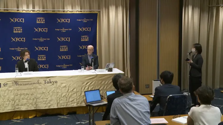 現場開放媒體記者發問。翻攝FCCJ channel YouTube