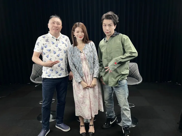 趙正平(左起)、羅莉塔與派翠克談辛辣話題。Up直播提供