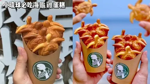 怎麼可以吃龜龜！「海龜雞蛋糕」太萌　看完影片都「哇」了
