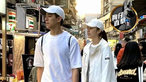 狗仔直擊|任容萱姊弟戀好甜!勾男友饒河夜巿情侶裝吃不停