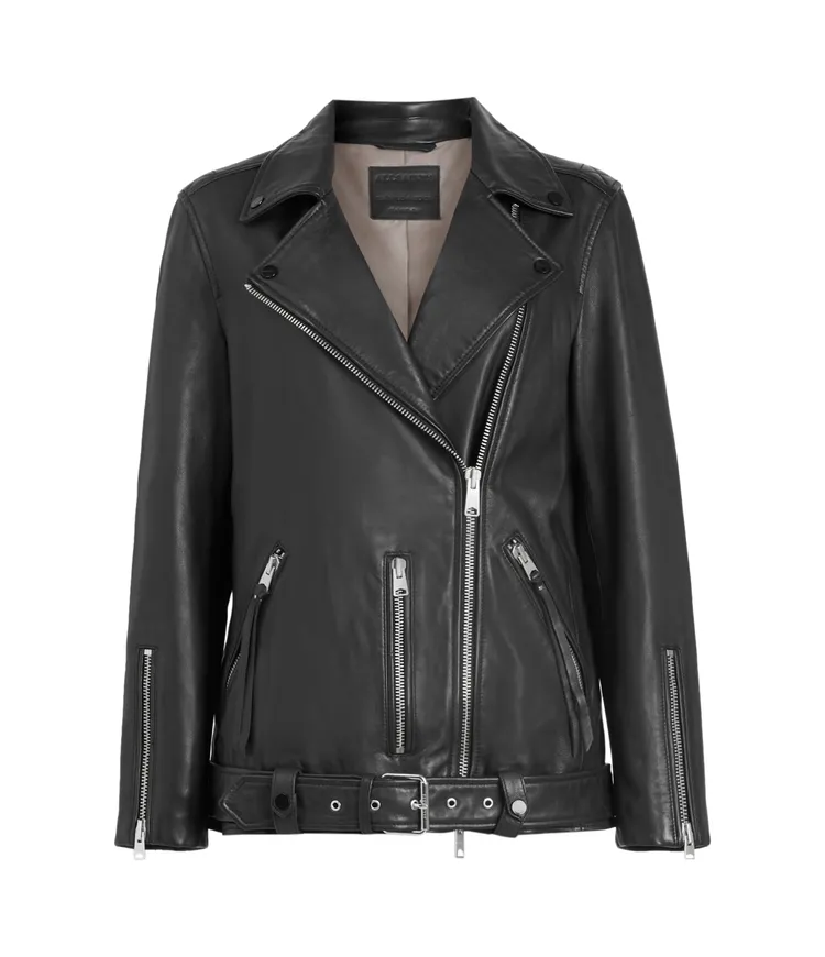 Kaira寬鬆羊皮騎士皮衣，2萬2500元。品牌提供