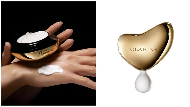 至臻凝時月神花乳霜（左圖）50ml／1萬2800元、月神花按摩儀（右圖）3800元。品牌提供