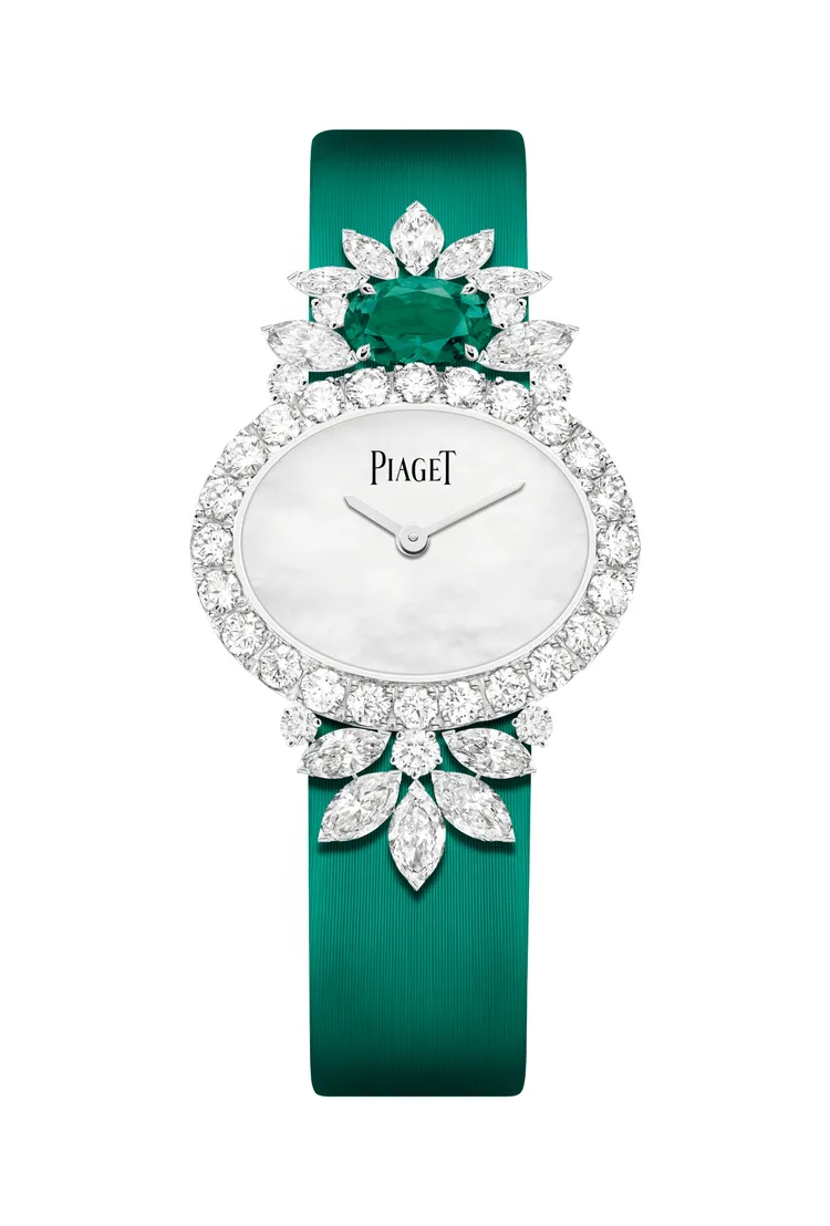 Treasures系列18K白金祖母綠頂級珠寶腕錶，410萬元。品牌提供