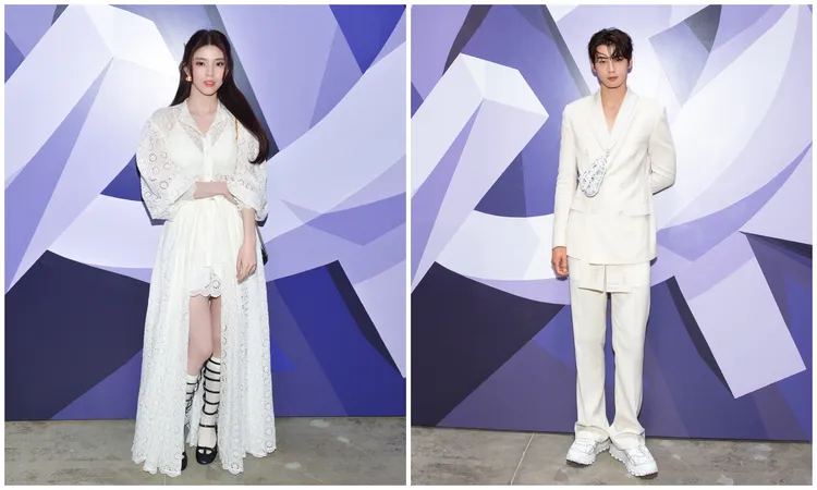 韓星韓素希（左圖）和車銀優現身活動，不約而同選穿白色系服裝，加上2人的神級顏值，畫面相當吸睛。品牌提供