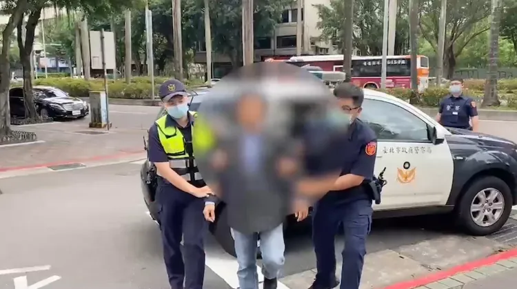 警方逮捕陳男。翻攝畫面