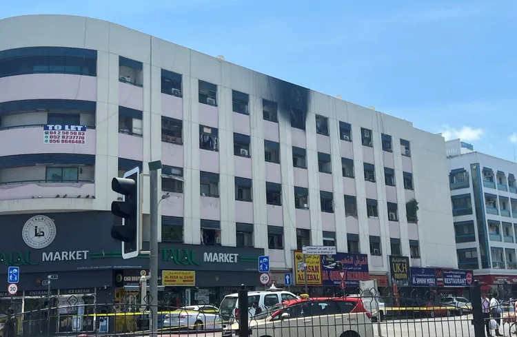 失火大樓外觀。路透社