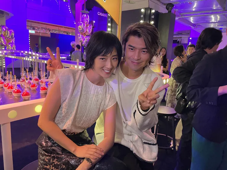 桂綸鎂（左）和陳柏霖21年把人生中第1次的電影體驗獻給了彼此，至今仍有好交情。陳張眾攝