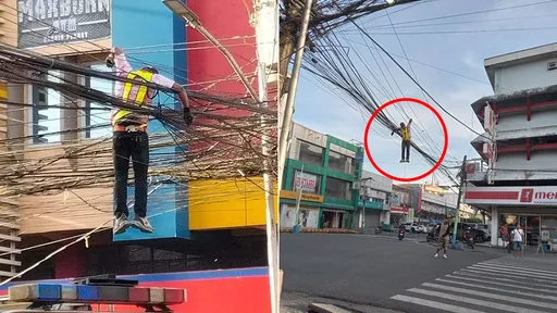 理髮師「離奇懸屍」電死在電纜線中央 民眾驚嚇報案