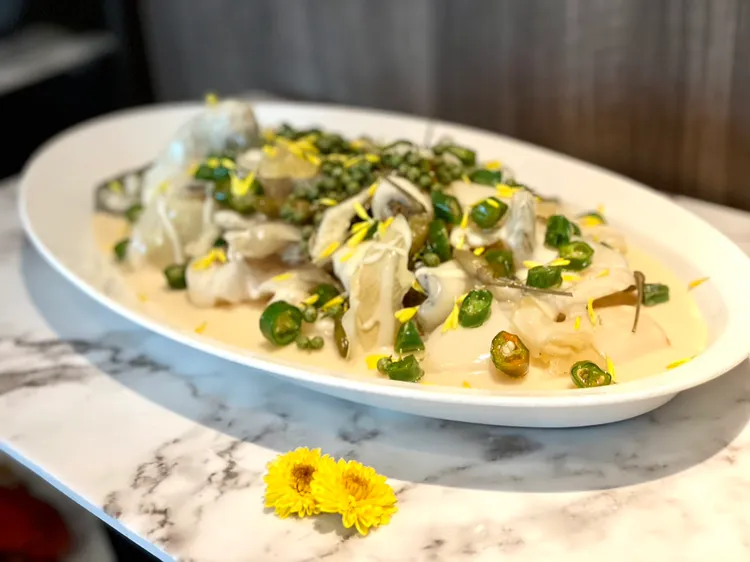 泡野山椒浸斑片1020元。曾仲葳攝