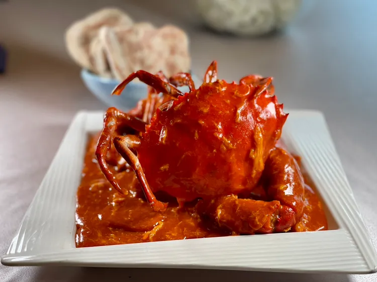 招牌紅油咖哩青蟹1600元。曾仲葳攝