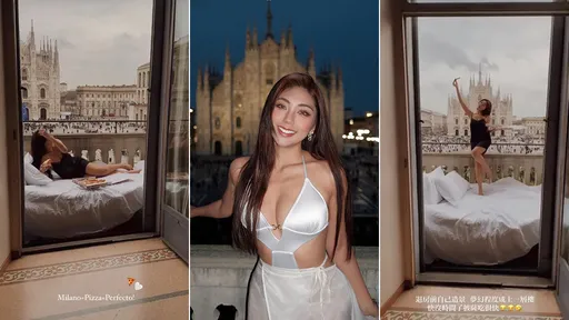 模特兒「拖床墊塞陽台」自豪拍義大利夢幻美照 網友譙爆:丟臉丟到國外