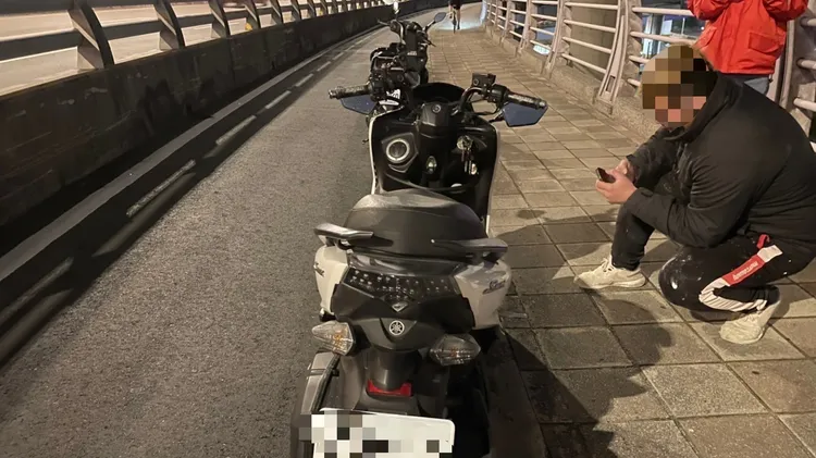 陳男疑跟車太緊釀禍。三重警分局提供