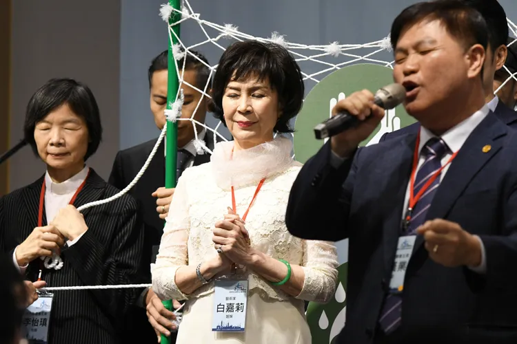 白嘉莉也以教友身分出席。彭欣偉攝