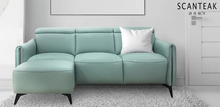 【詩肯柚木】VINO L型皮沙發，原價36,900元，momo限定獨家價30,200元，現賺6,700元。momo購物網提供