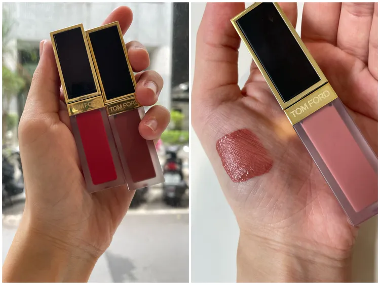 TOM FORD設計師高級訂製絲絨霜唇萃擁有輕盈的奶油質地。張家玲攝