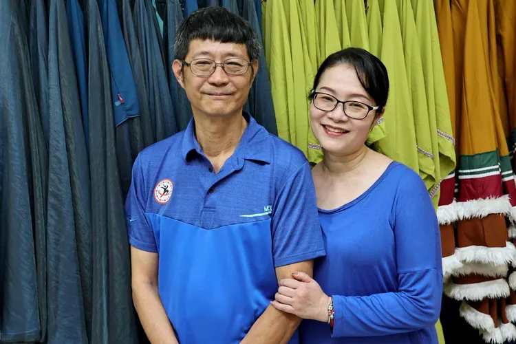 陳冠叡的父母陳建廷（左）、王蕾茜很支持兒子追求自己的夢想。資料照片