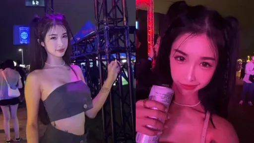 雙馬尾正妹狂歡嗨起來　小露蠻腰送燦笑！網全融化