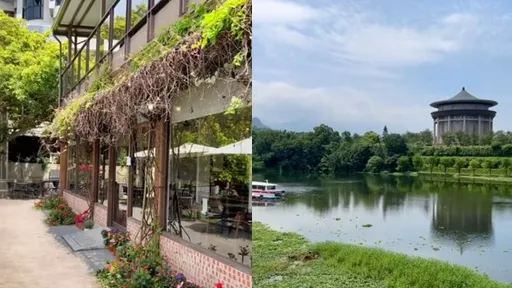 新竹峨嵋湖享湖畔咖啡 超好拍!湖光山色盡收眼底
