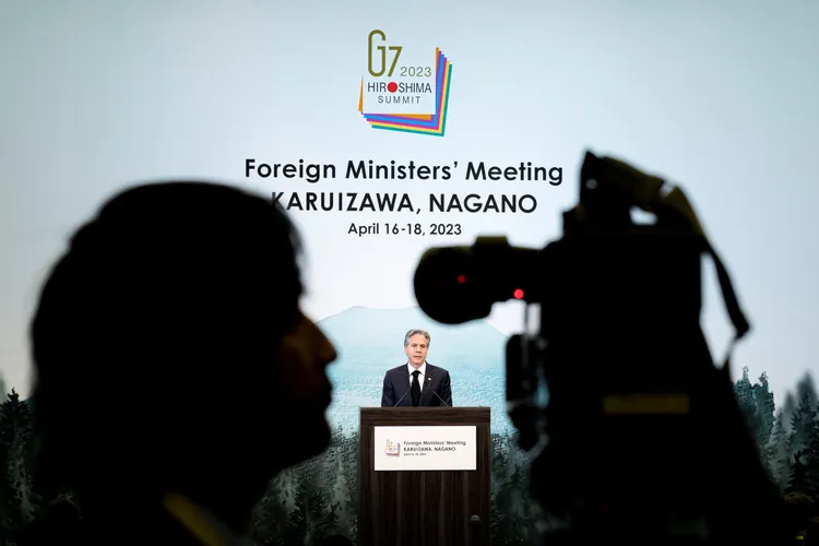 G7外長會議18日閉幕。路透社