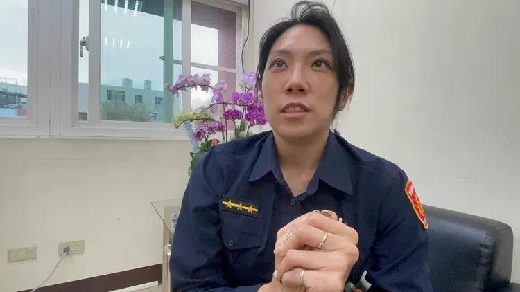 女警張品莉。張沛森攝