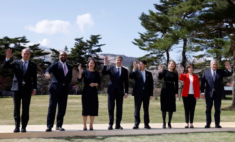 歐盟與七大工業國集團（G7）外長在日本長野縣輕井澤市召開會議。路透社