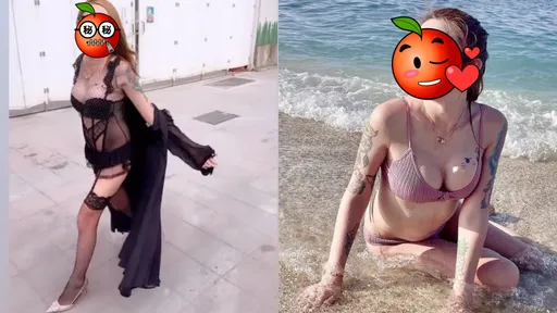 爆乳妹穿性感睡衣走上街!吊帶黑絲襪太逼人 超狂本尊是她