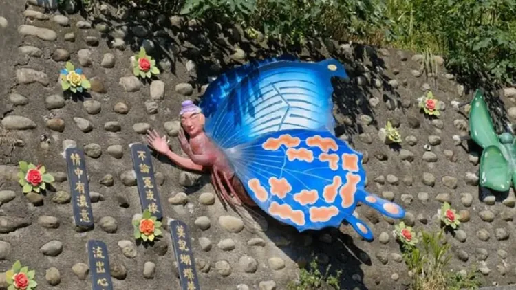 新竹縣新埔鎮「人面蝴蝶」。翻攝自論壇Dcard