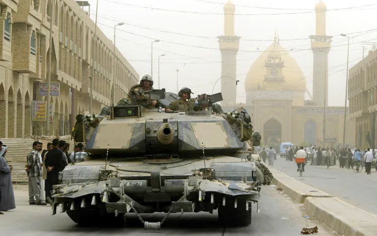 美軍的艾布蘭這車。路透社