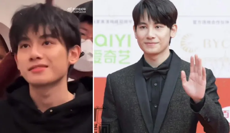 22歲胡先煦以往超有少年感（左圖），今天亮相彷彿卻老了10歲（右圖）。右圖翻攝八醬日常微博