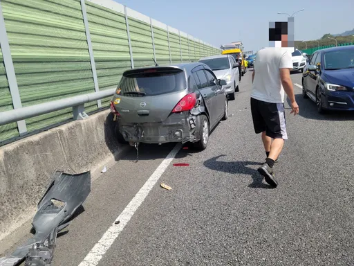 台74線台中北屯段3車連環撞 釀5人傷!揪出1駕駛酒測超標送辦